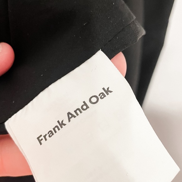 Frank and Oak Wrap Dress (Black, Tie Waist, Size Large) - Picture 2 of 5